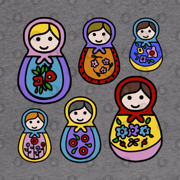 Matryoshka (Russian Stacking) Dolls by Slightly Unhinged